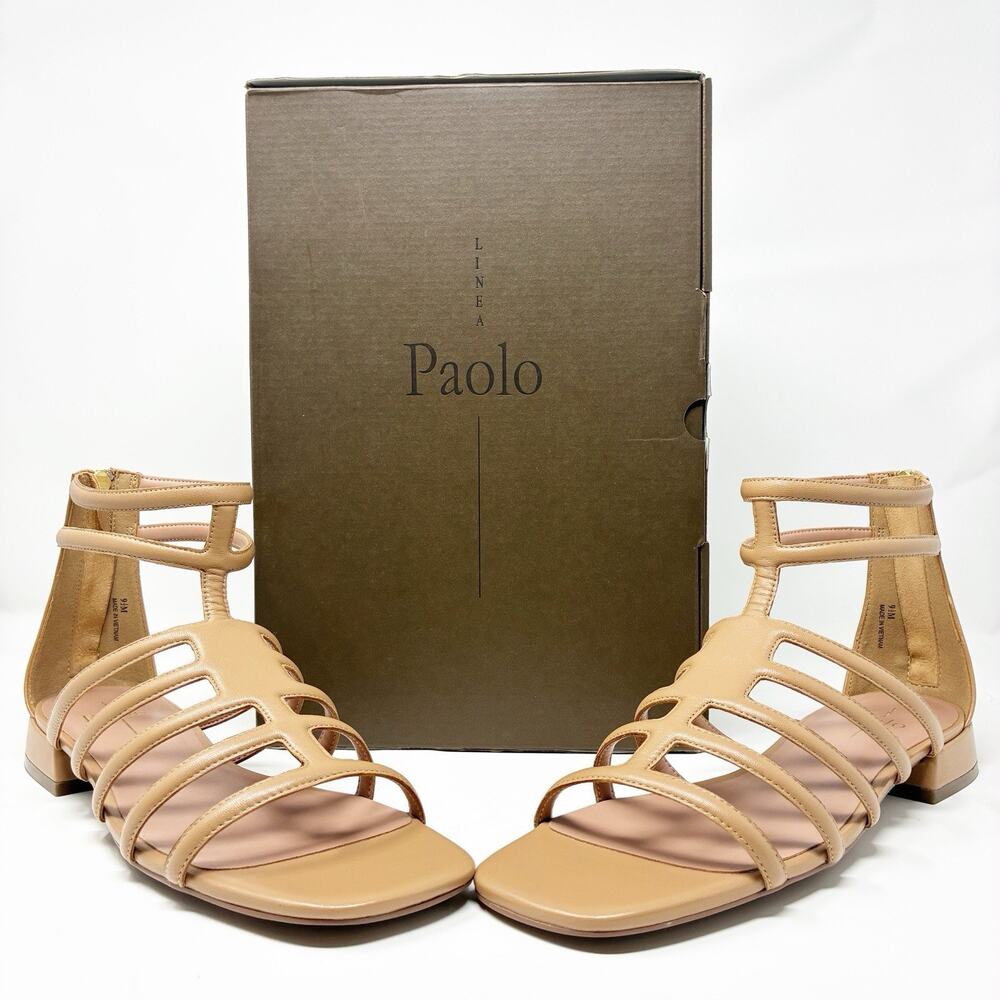 Linea Paolo Lital Desert Nappa Leather Strappy Sandal 9.5 NIB